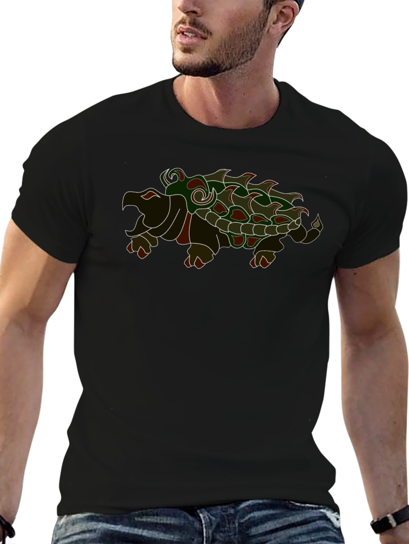 Black Alligator Snapping Turtle T-Shirt view 6