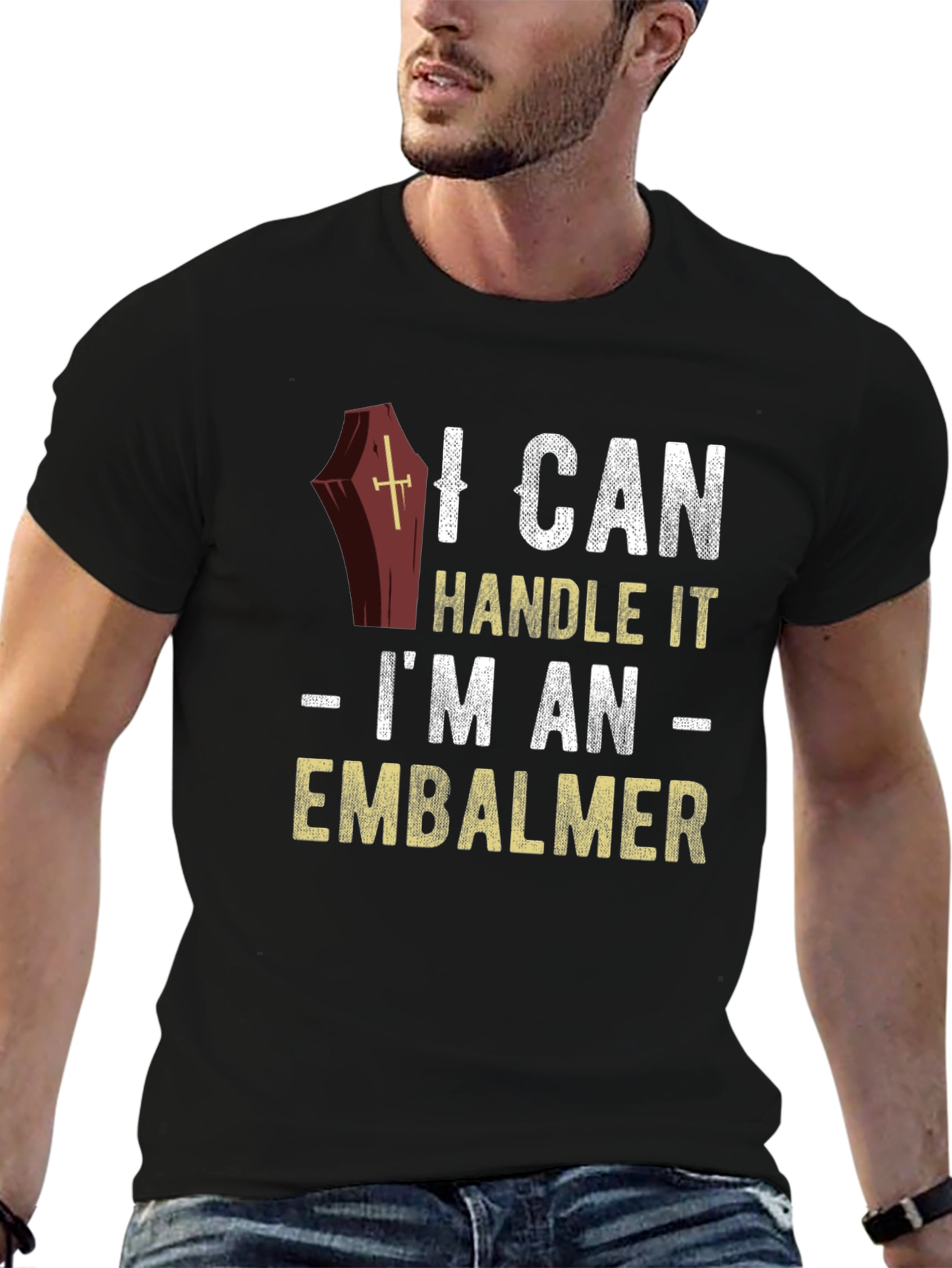 Black I Can Handle It Embalmer T-Shirt view 6