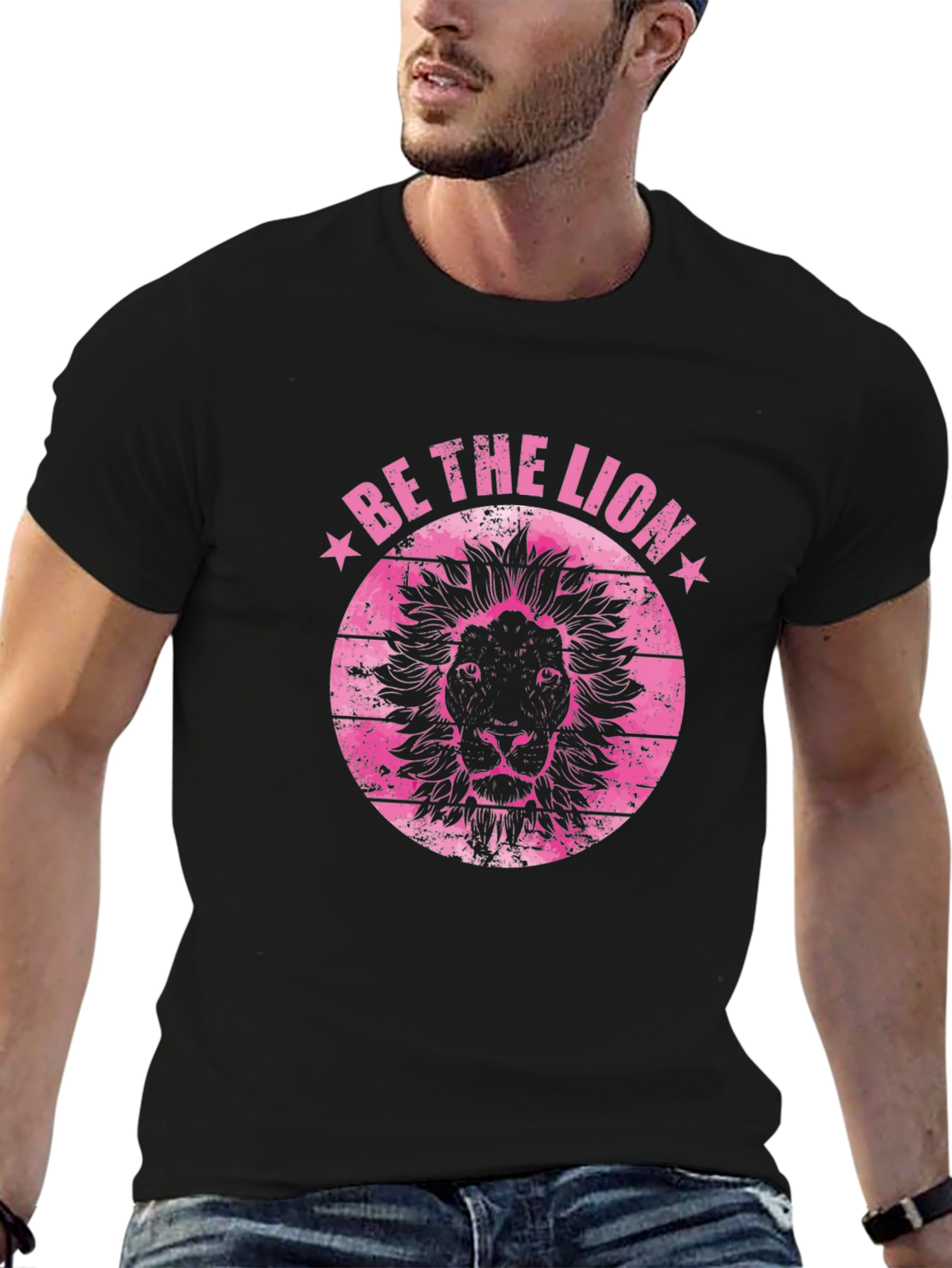 Black Be The Lion - Black Graphic Tee view 6
