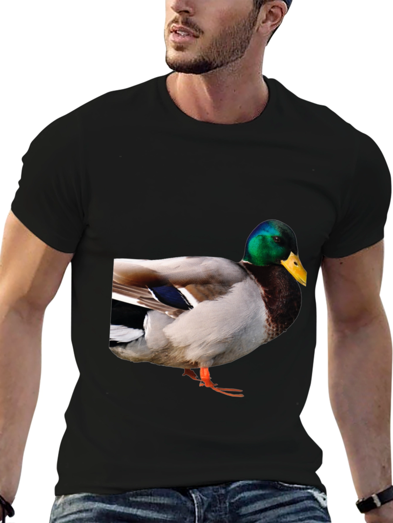 Black Duck Graphic T-Shirt - Men's Black Tee view 6