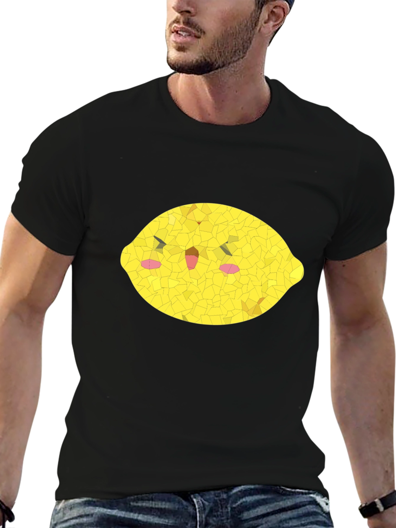Black Lemon Graphic Tee - Black Unisex T-Shirt view 6