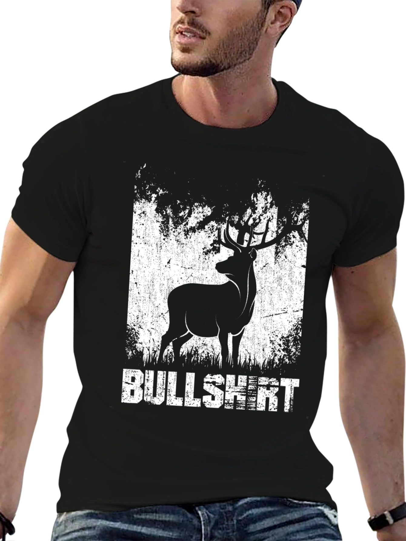 Black Bullshirt Deer Graphic Tee view 6