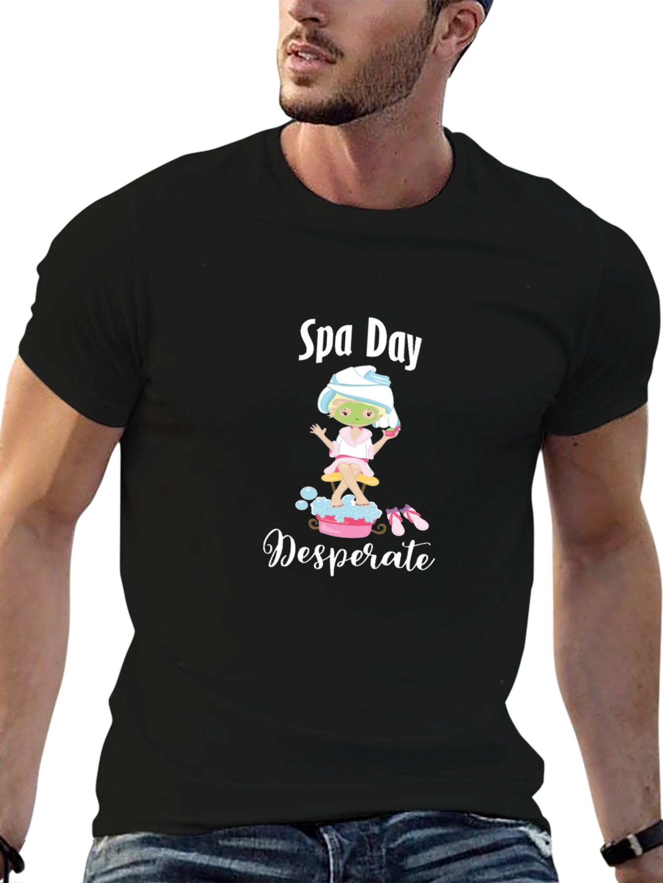 Black Spa Day Graphic Tee - Relax and Unwind! view 6