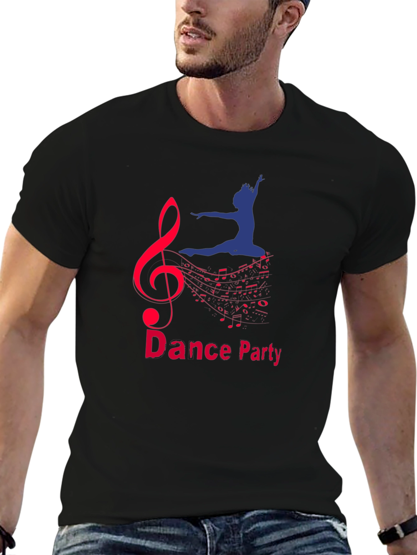 Black Dance Party Graphic Tee - Music and Movement view 6