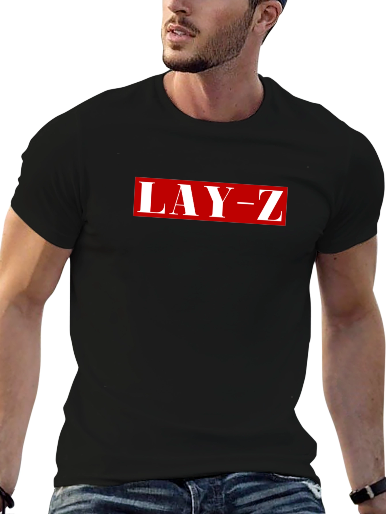 Black LAY-Z Graphic Tee - Cool & Comfy view 6