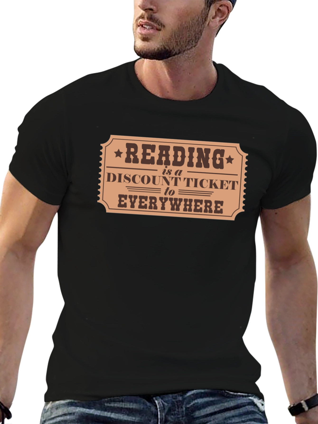 Black Reading is a Discount Ticket T-Shirt view 6