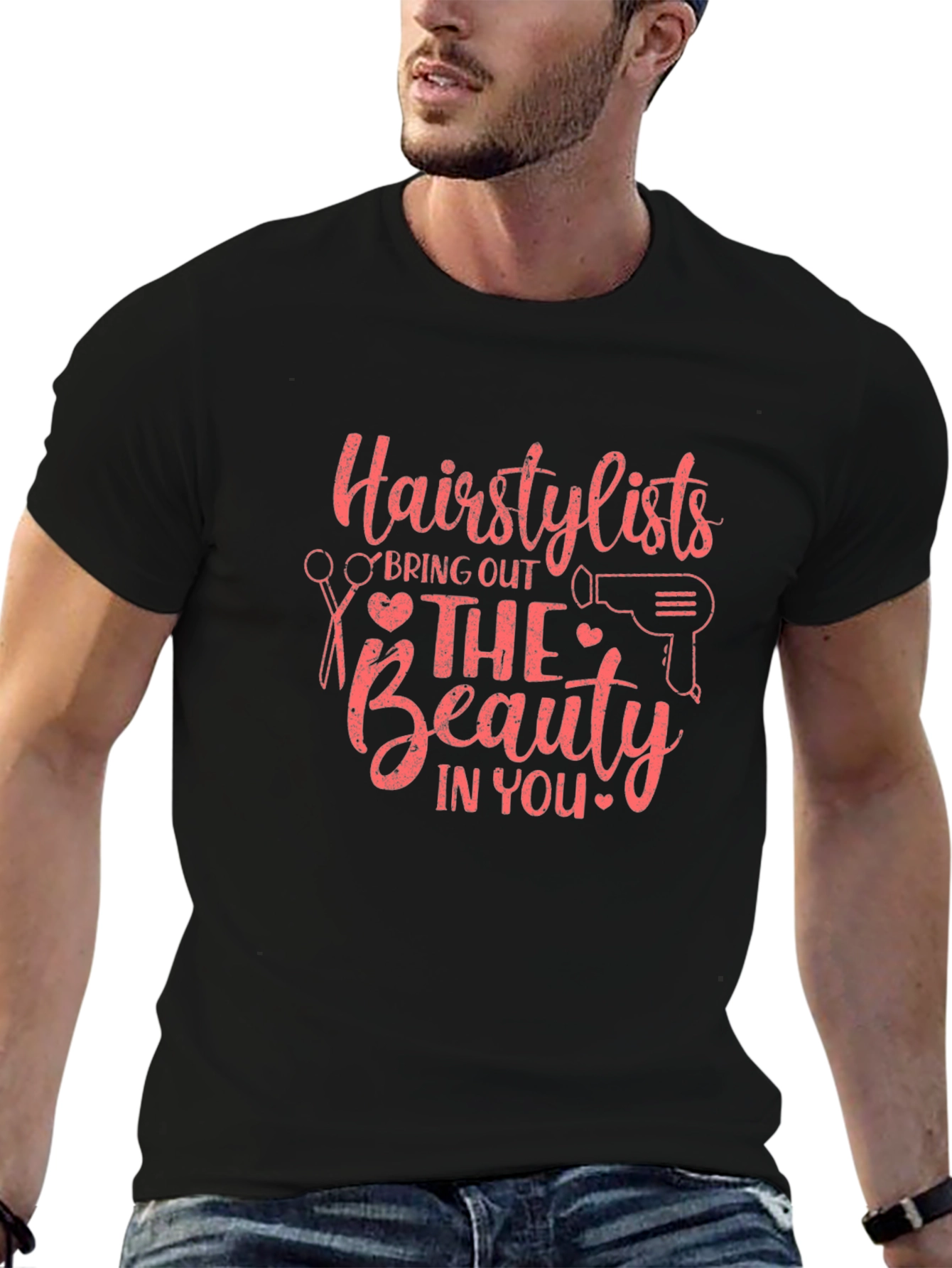 Black Hairstylist T-Shirt - Beauty in You Graphic Tee view 6