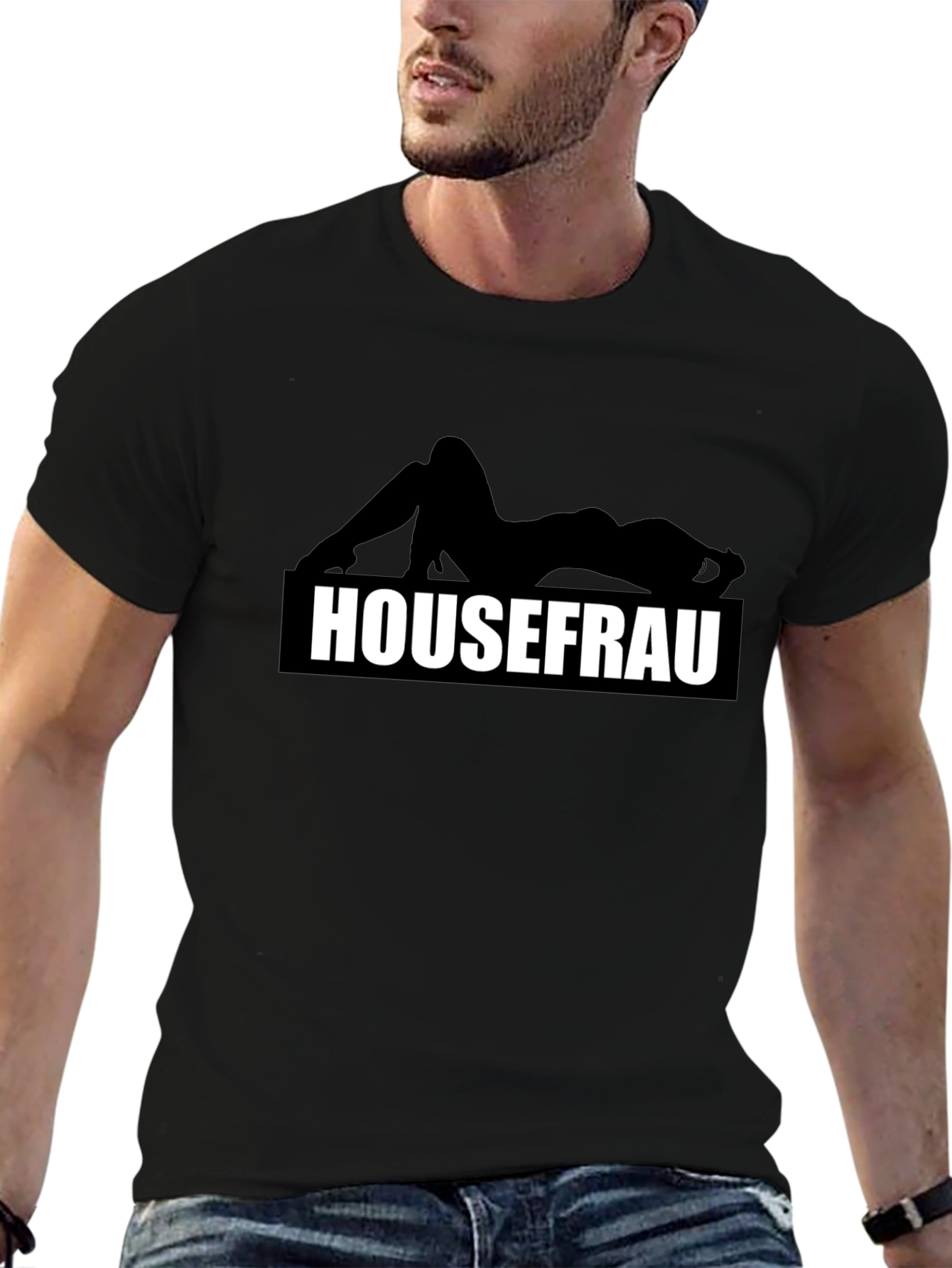 Black Housefrau Graphic T-Shirt - Black Tee view 6