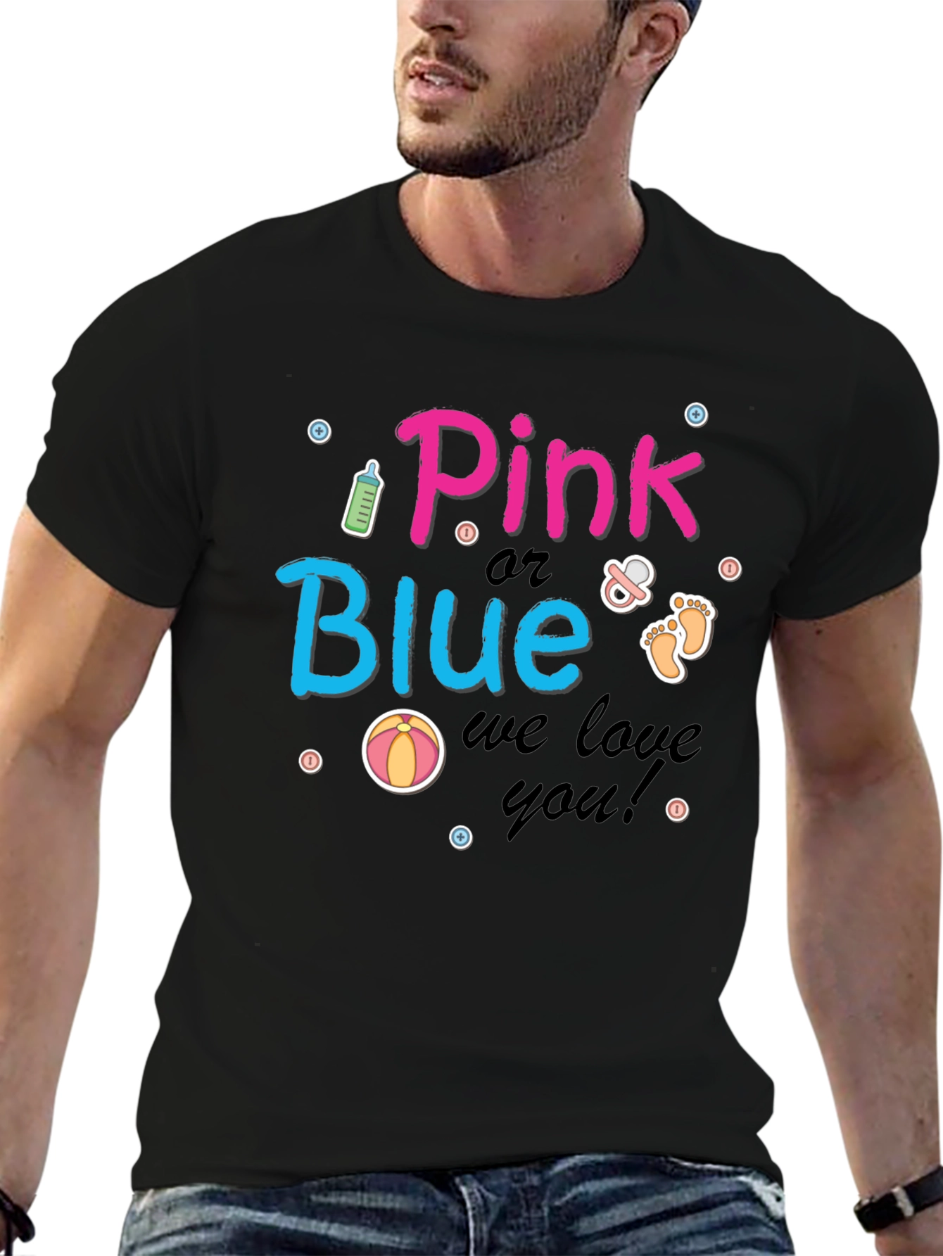 Pink or Blue Baby Shower T-Shirt - 6
