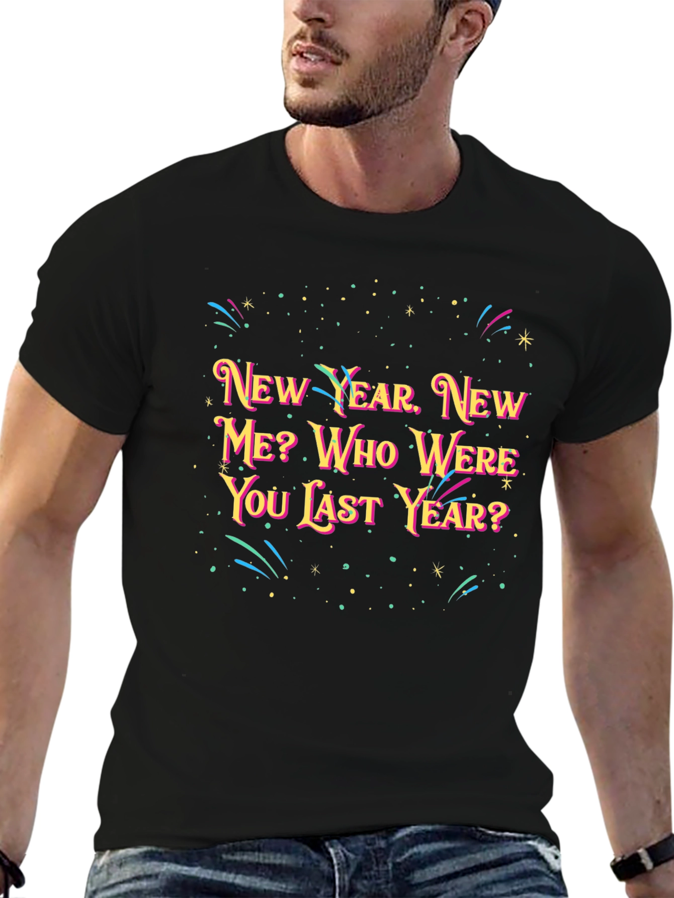 New Year, New Me? Black Graphic Tee - 6