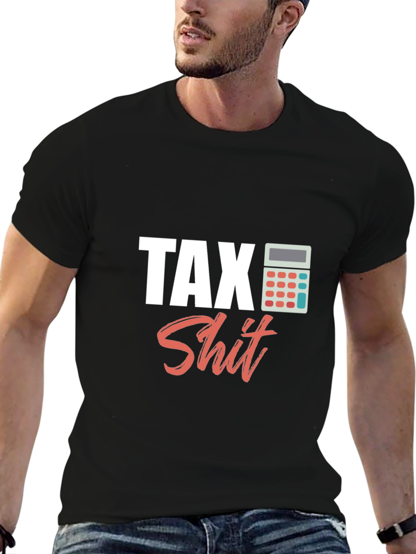 Black Tax Shit T-Shirt - Funny Accountant Tee view 6