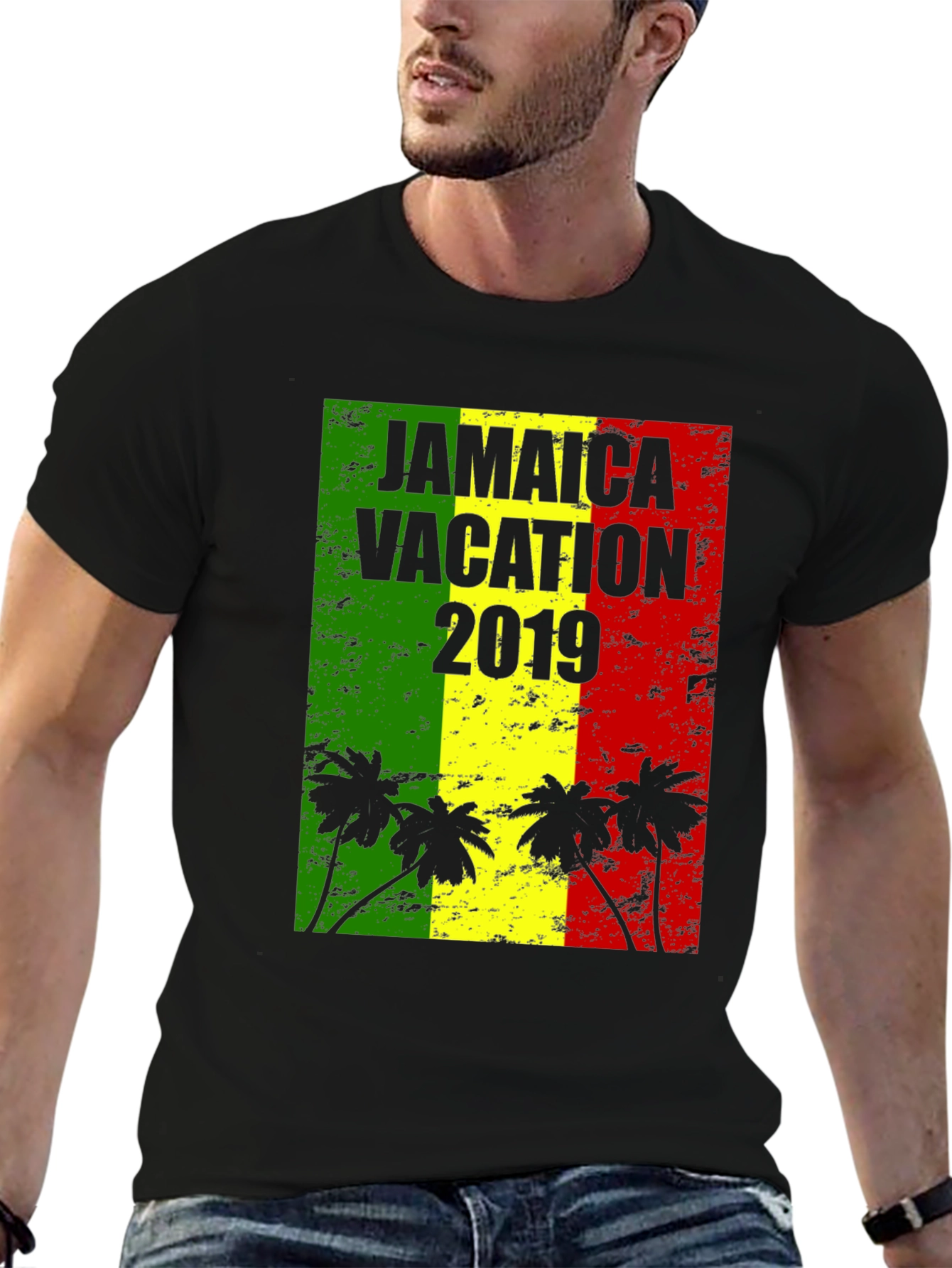 Jamaica Vacation 2019 Black T-Shirt - 6
