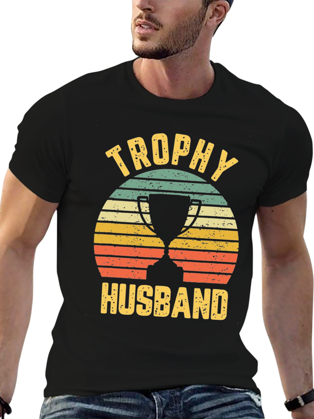 Trophy Husband Graphic Tee - Retro Style - 6
