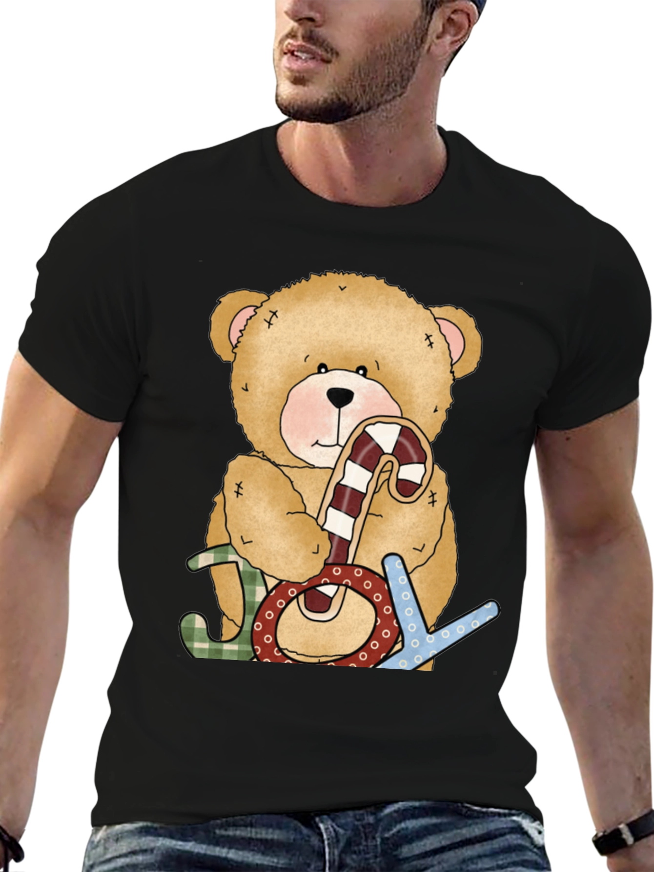 Black Teddy Bear JOY Graphic Tee view 6