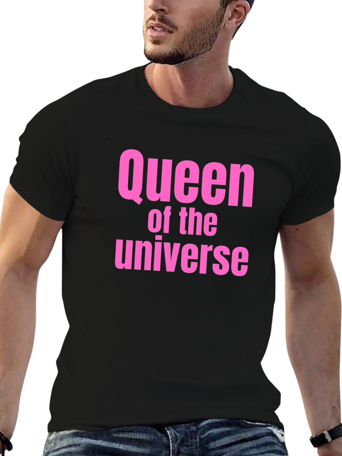 Black Queen of the Universe T-Shirt - Pink Graphic Tee view 6