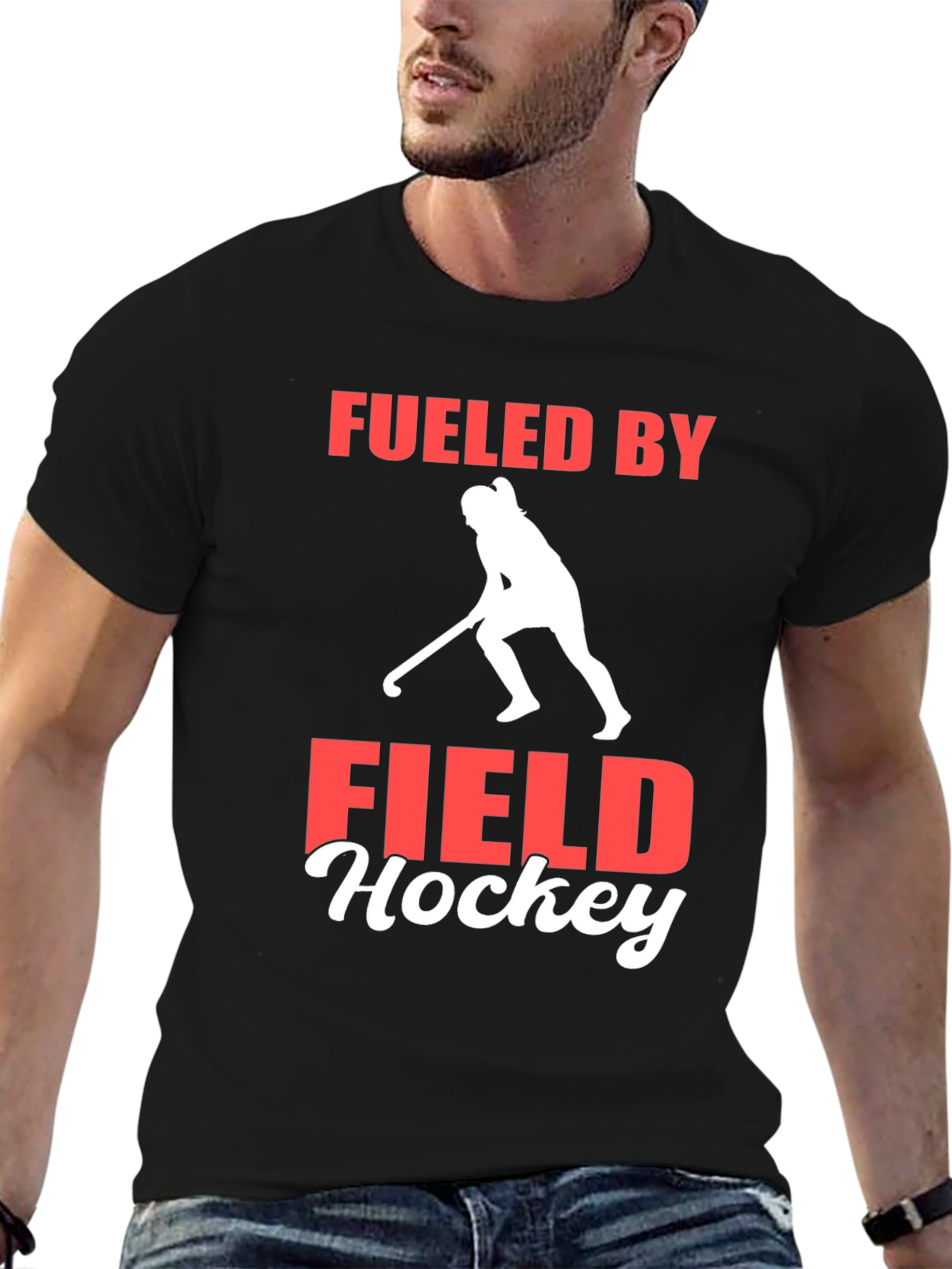 Black Fueled by Field Hockey T-Shirt view 6