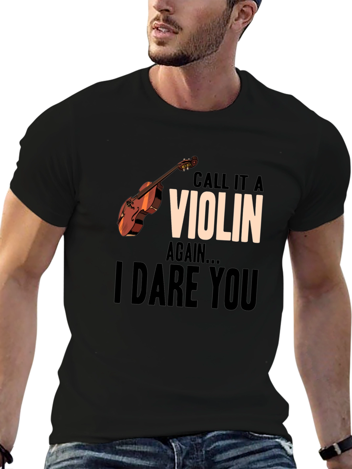 Black Call It A Violin Again Funny Music T-Shirt view 6