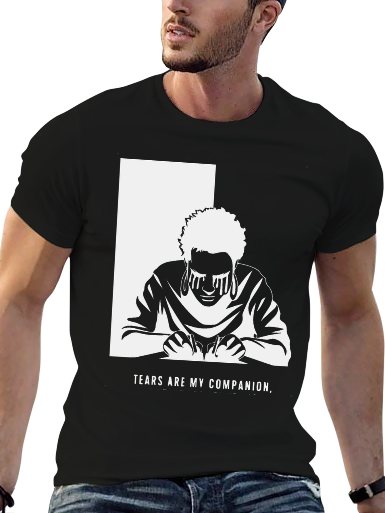 Black Tears are My Companion Graphic T-Shirt view 6
