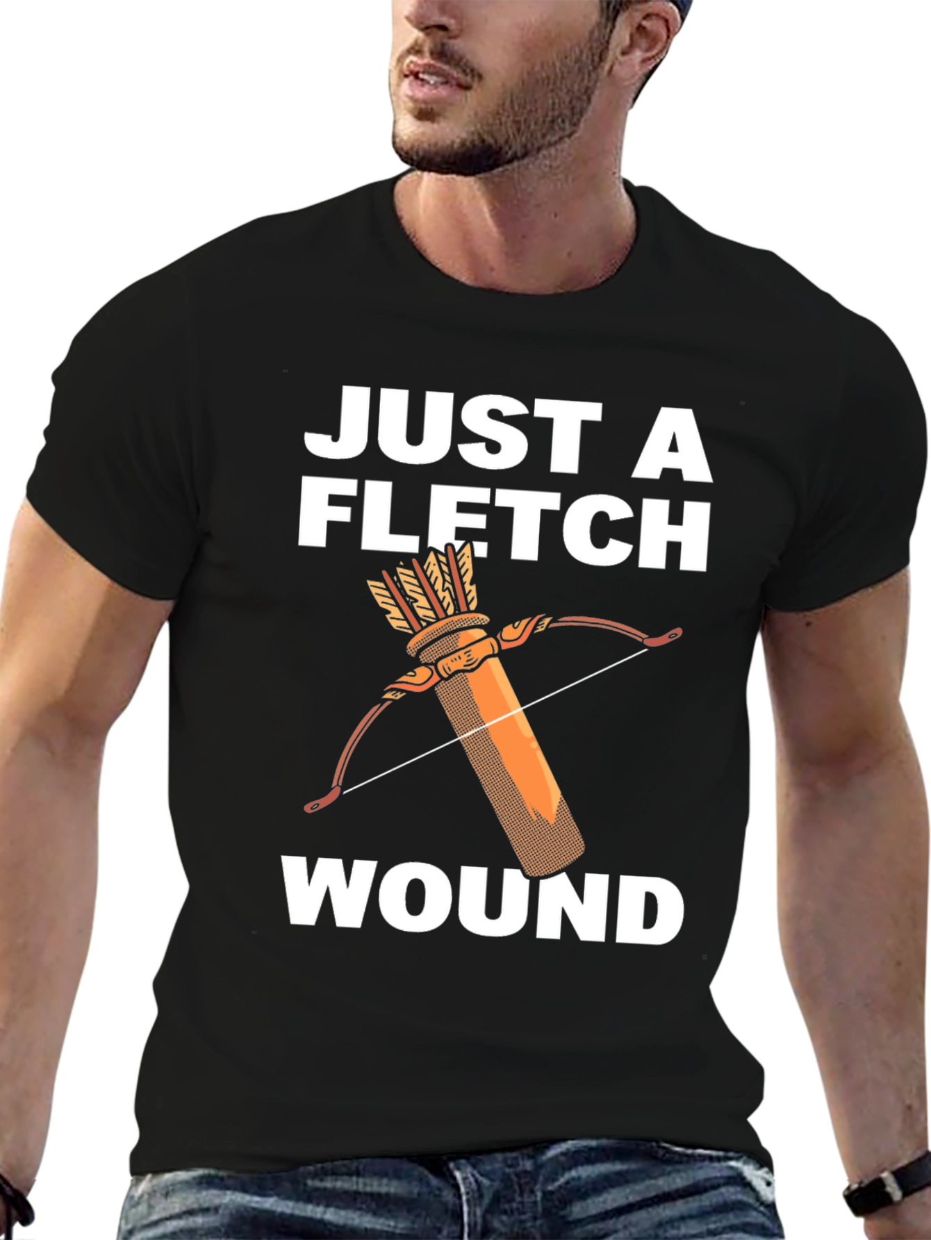 Black Just a Fletch Wound T-Shirt view 6