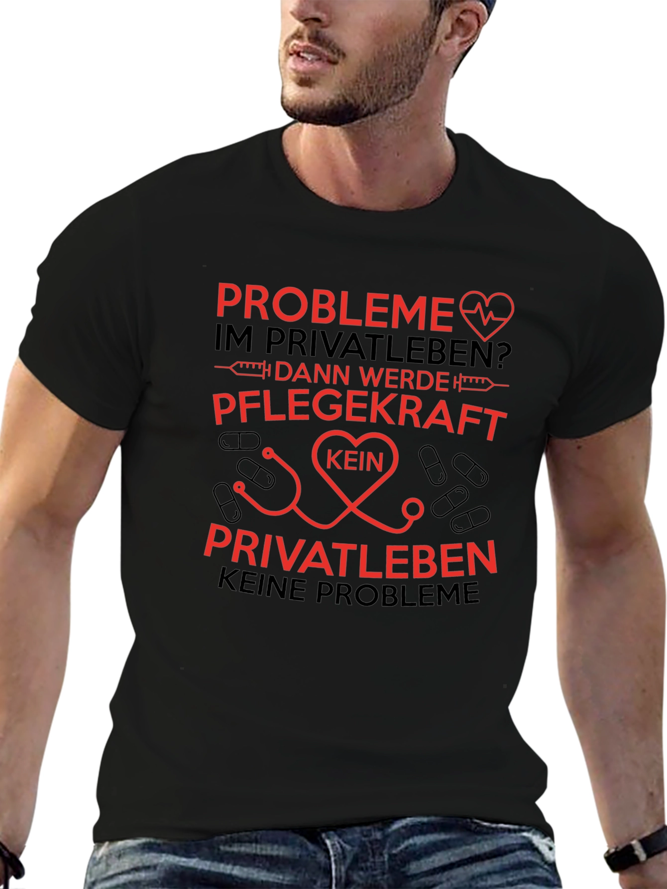 Black Probleme in Privatleben T-Shirt view 6