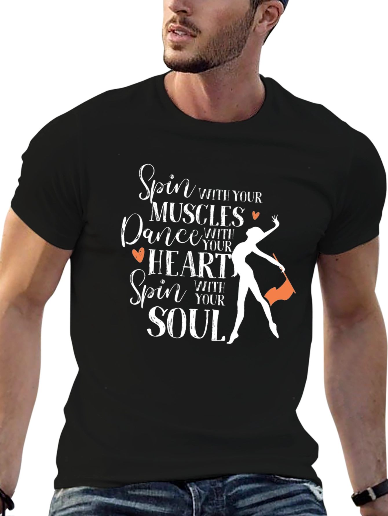 Black Spin Dance Heart Soul T-Shirt view 6