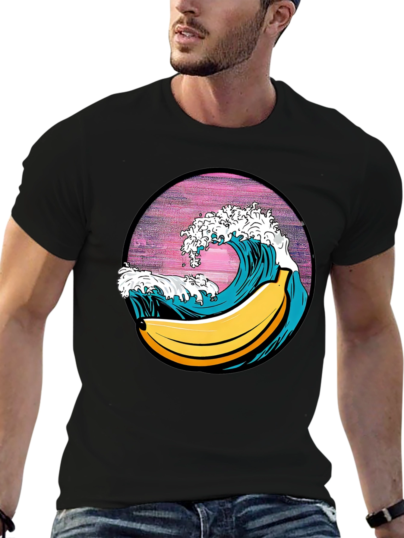 Black Banana Wave Graphic Tee - Surf's Up! view 6