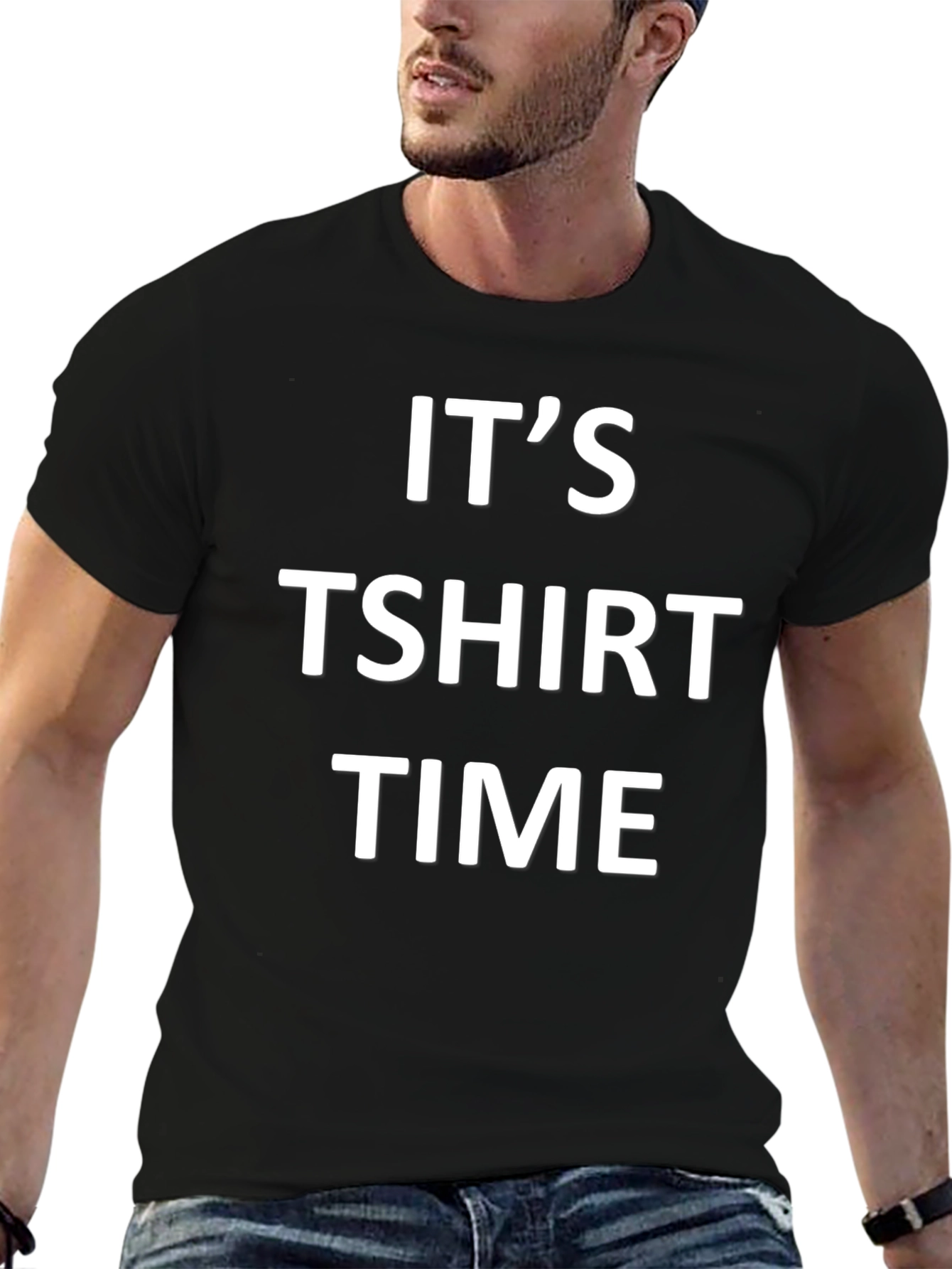 Black It's T-Shirt Time Graphic Tee - Black view 6