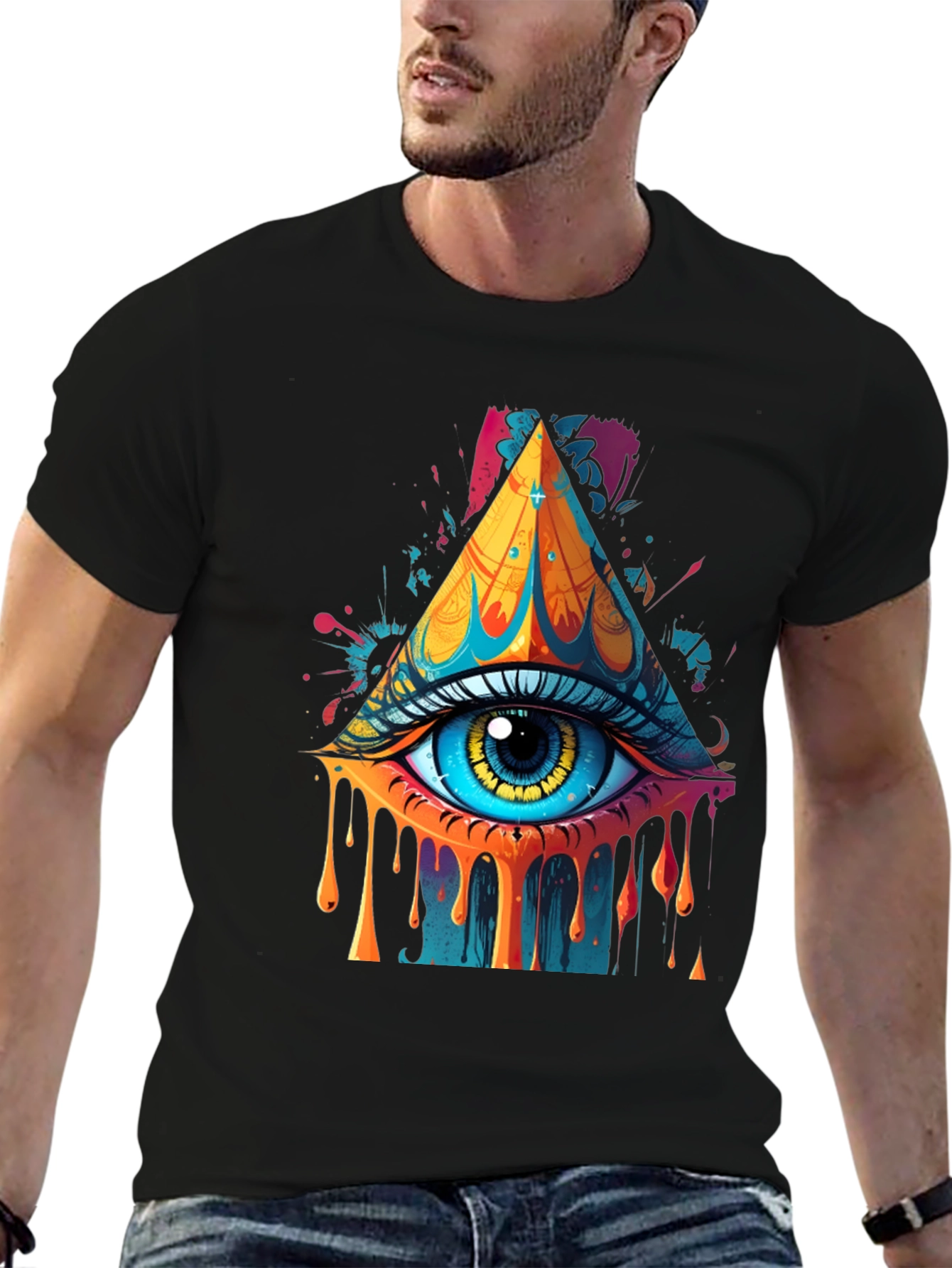 Black Eye Pyramid Graphic Print Tee view 6