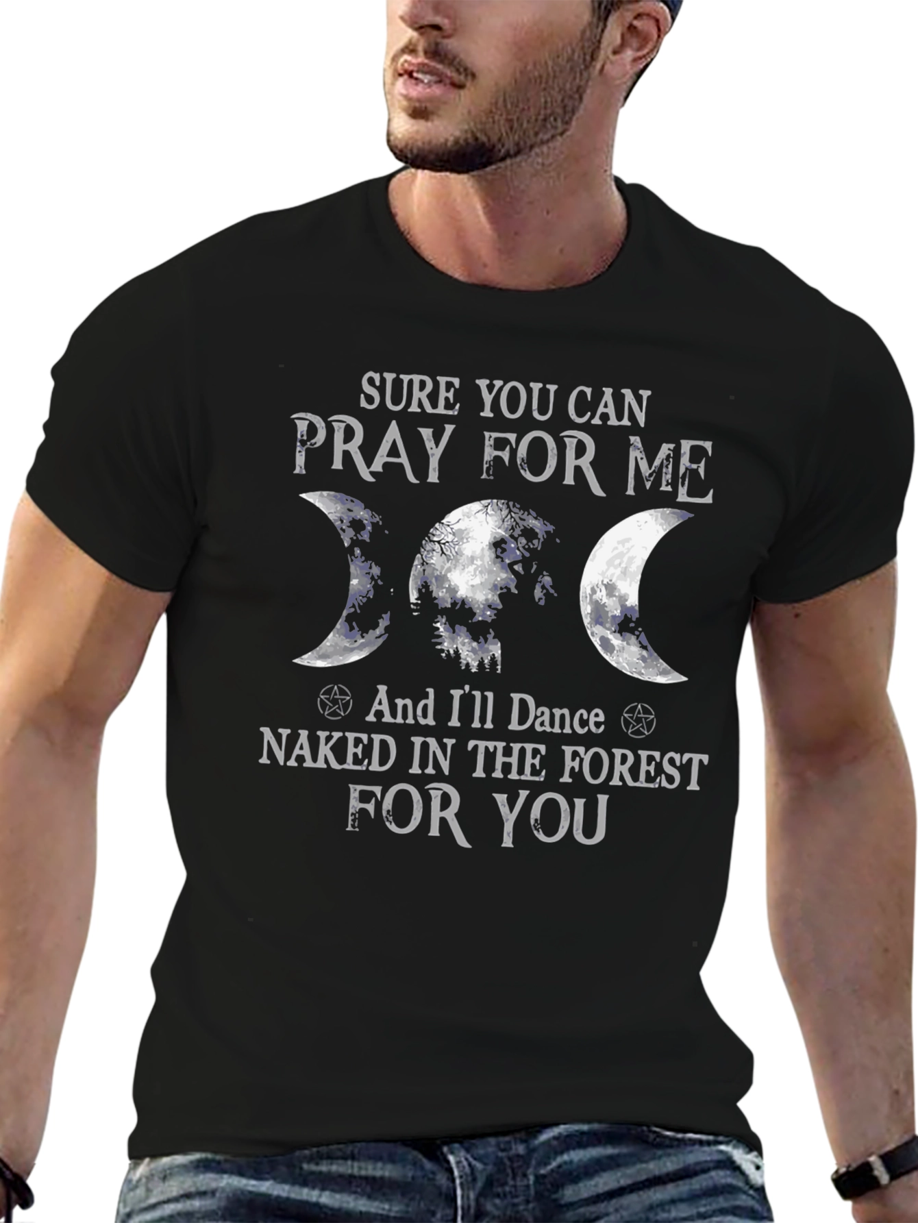Black Pray For Me T-Shirt view 6