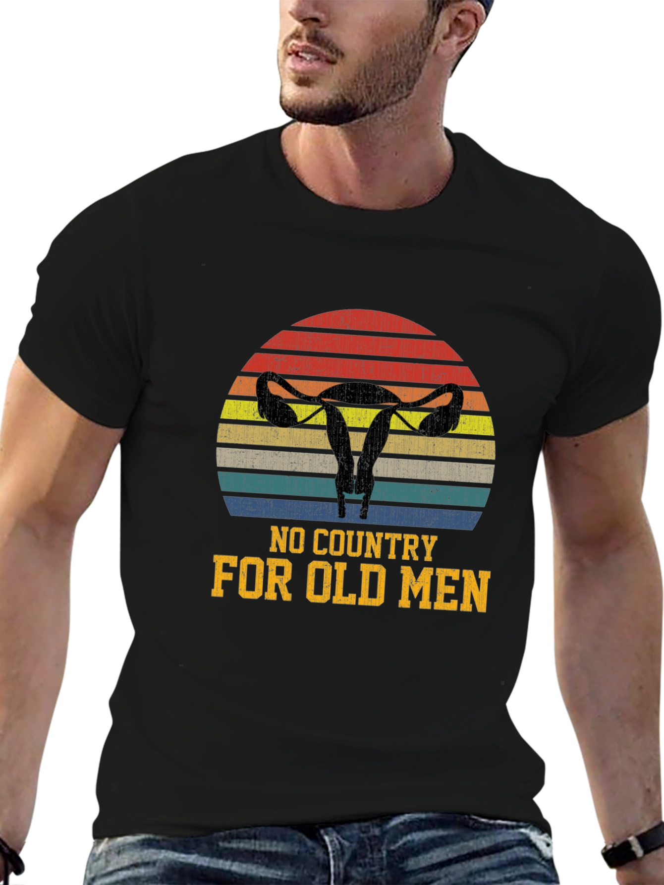Black No Country for Old Men Graphic Tee view 6
