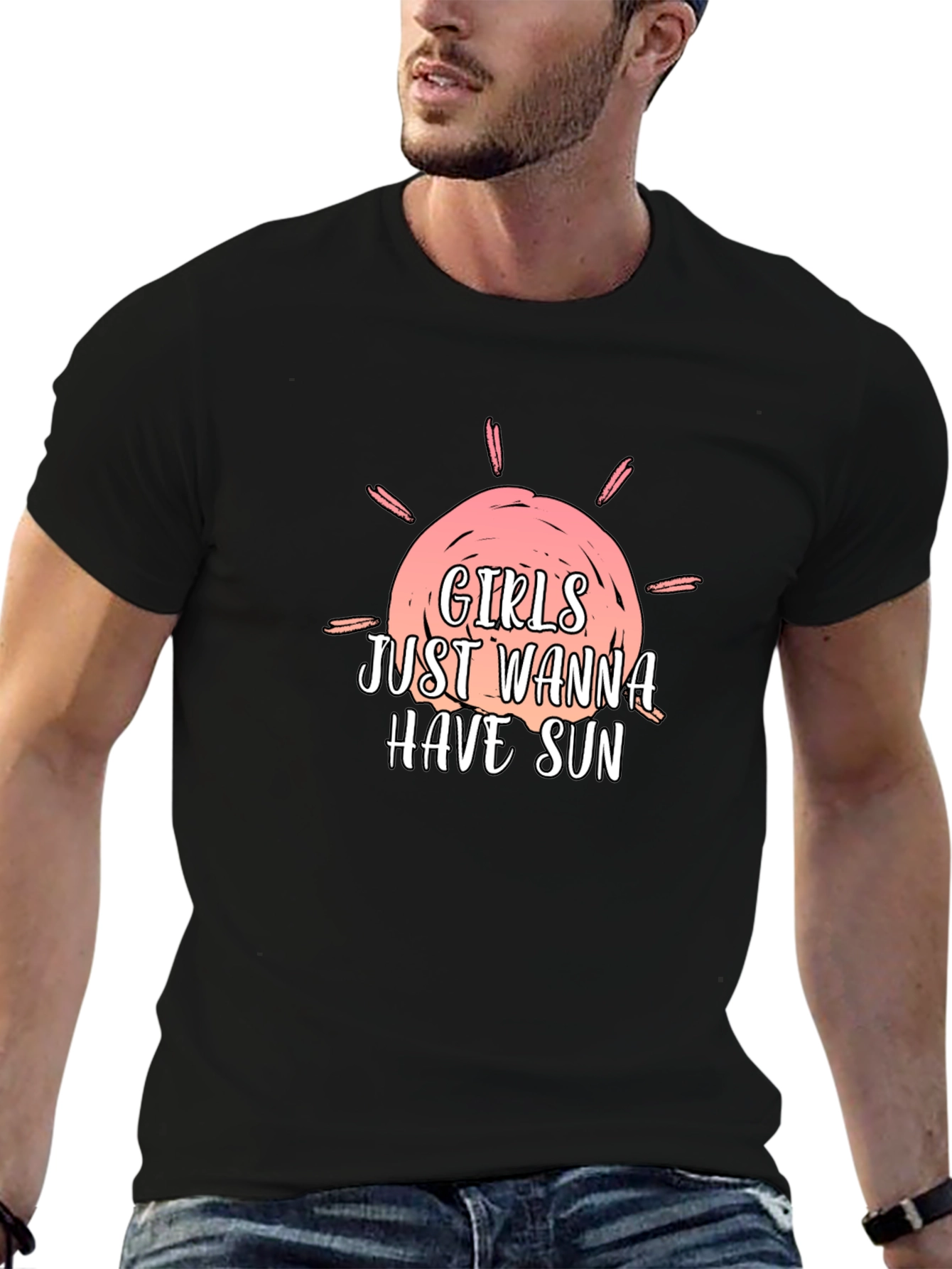 Black Girls Just Wanna Have Sun Graphic Tee view 6