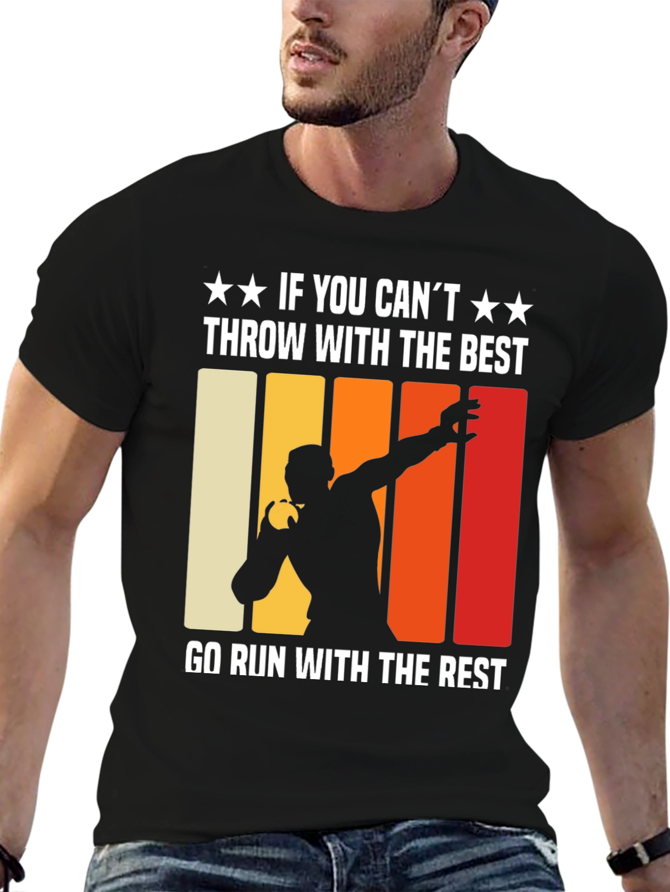 Black Shot Put Thrower T-Shirt: If You Can't Throw With the Best view 6