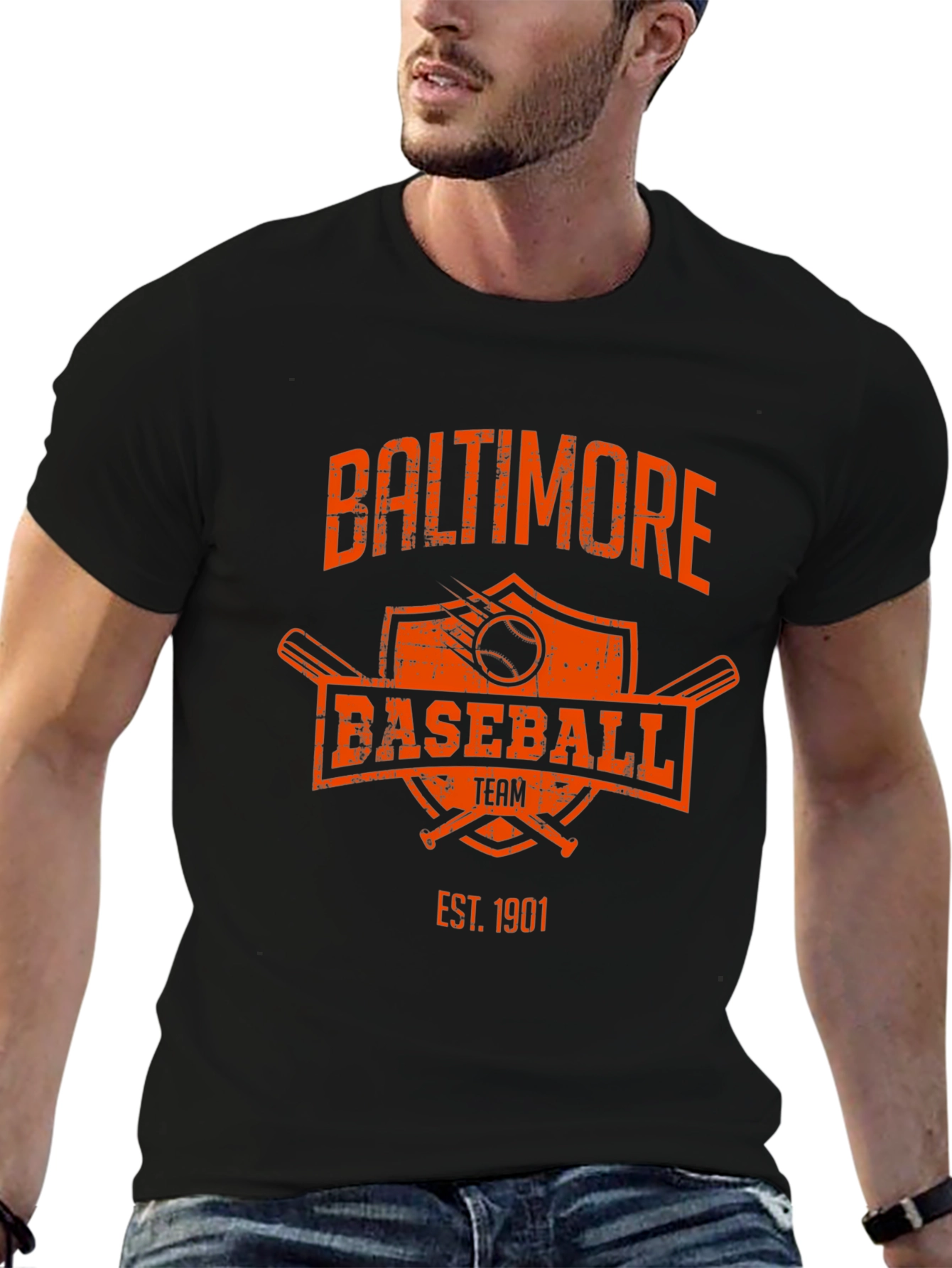 Baltimore Baseball Team T-Shirt - Est. 1901 - Black - 6