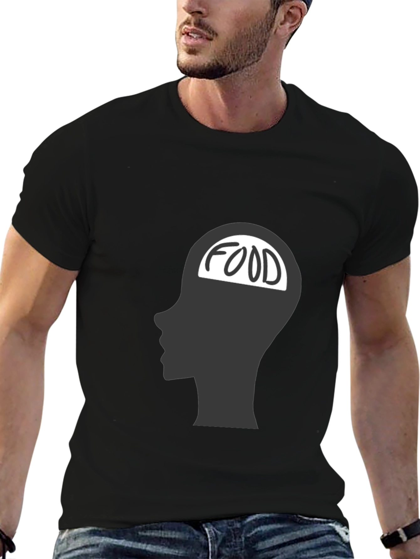 Black Food on the Brain T-Shirt view 6