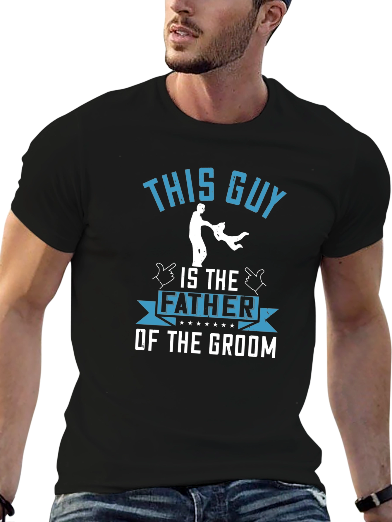 Black This Guy Father of the Groom T-Shirt view 6