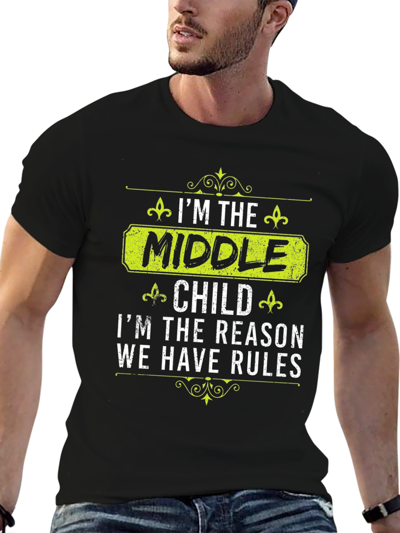 Black Middle Child T-Shirt - Reason for the Rules Tee view 6
