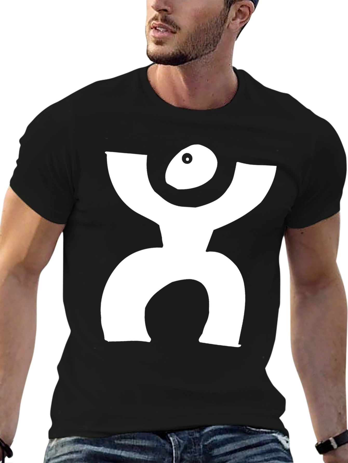 Black Bengali Wedding Symbol T-Shirt - Black Cotton Casual Tee view 6
