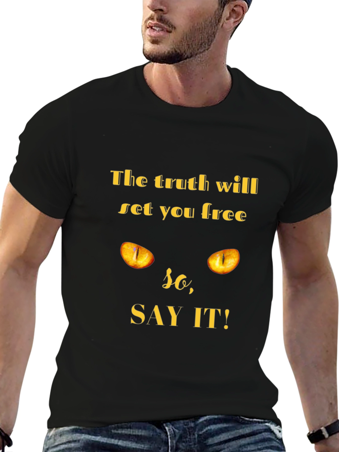 Black Truth Will Set You Free Cat Eye T-Shirt view 6