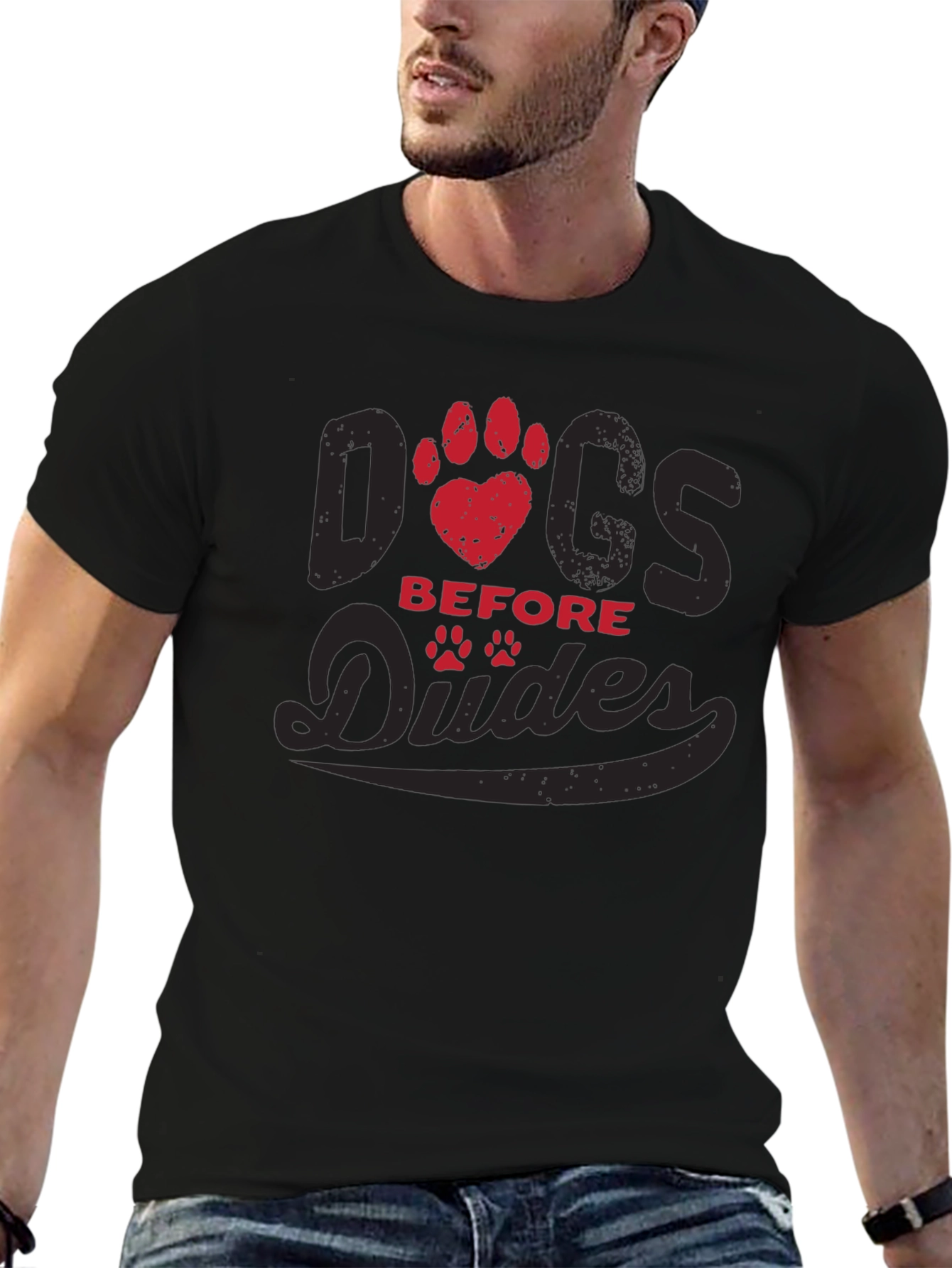 Black Dogs Before Dudes Graphic T-Shirt view 6