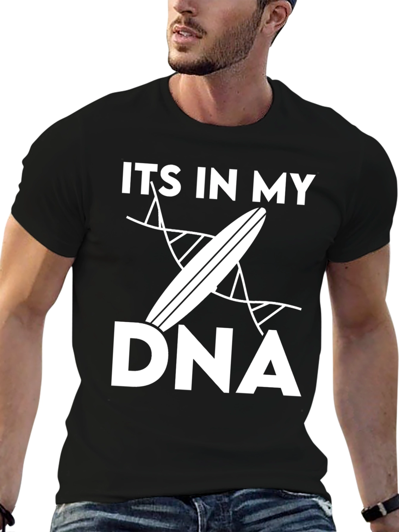 Black Its In My DNA Surfboard T-Shirt - Black view 6
