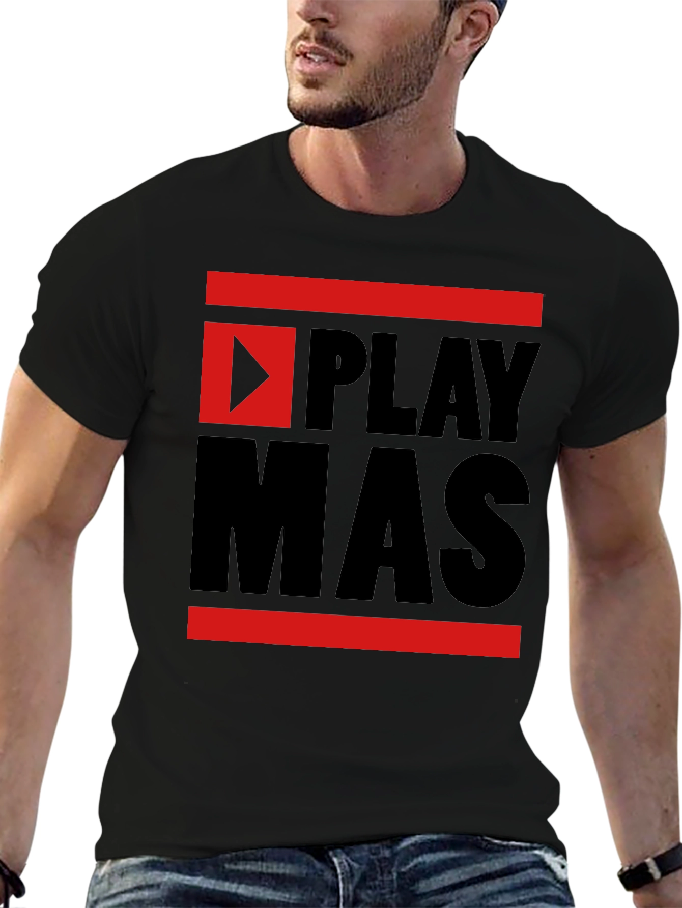 Black Play Mas T-Shirt - Black view 6