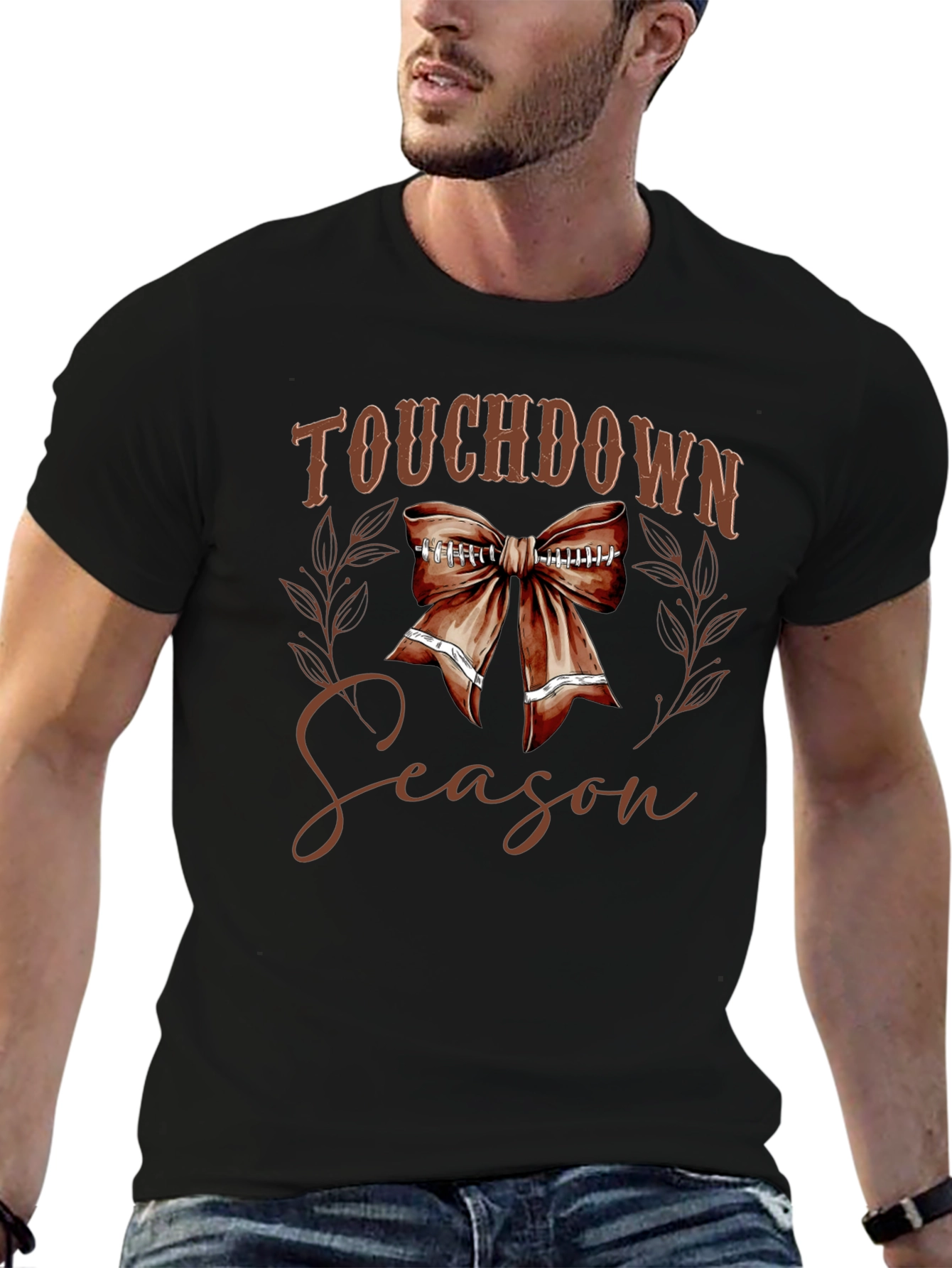 Touchdown Season Football Bow T-Shirt - 6