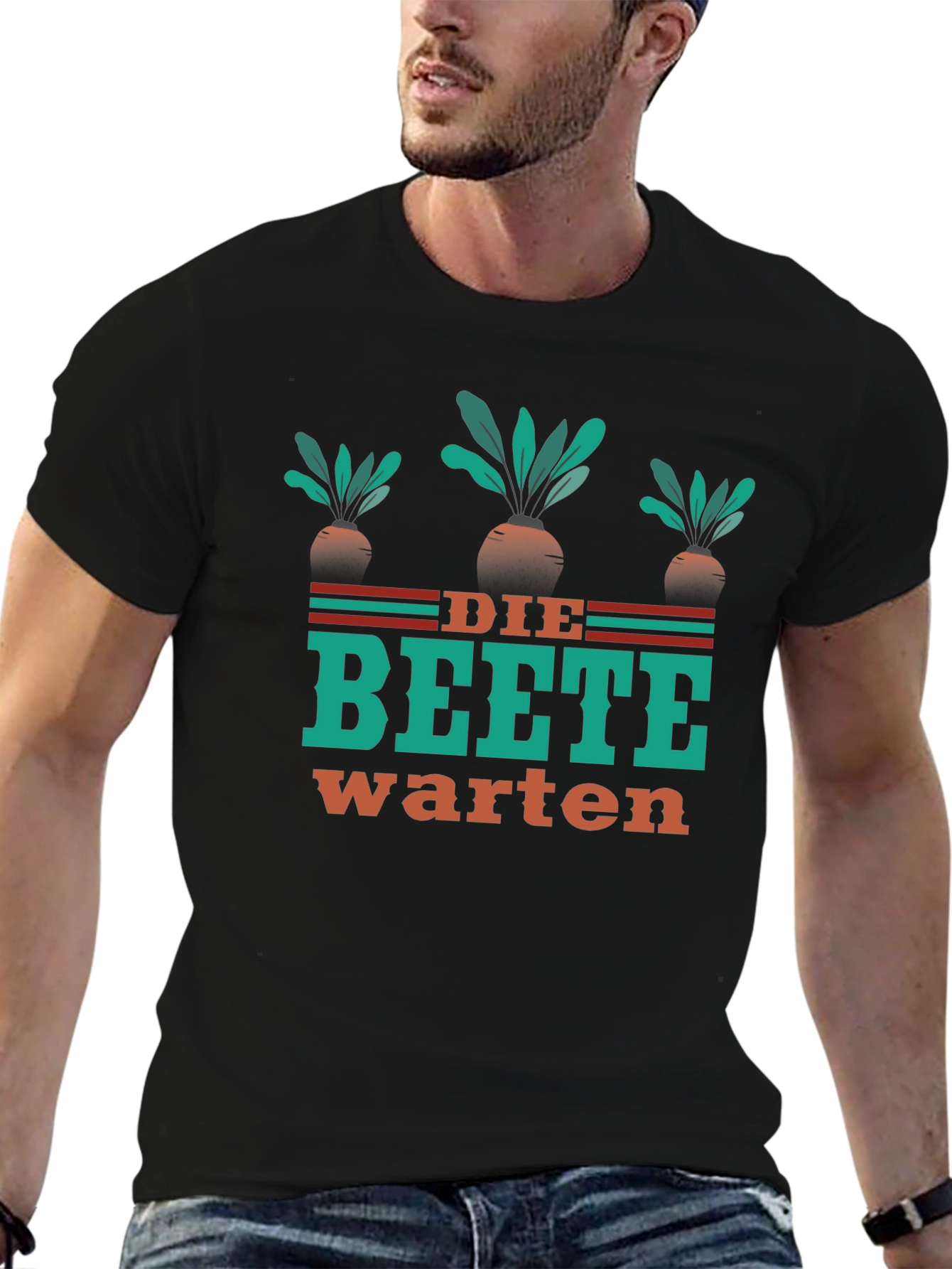 Black Die Beete Warten Graphic T-Shirt view 6