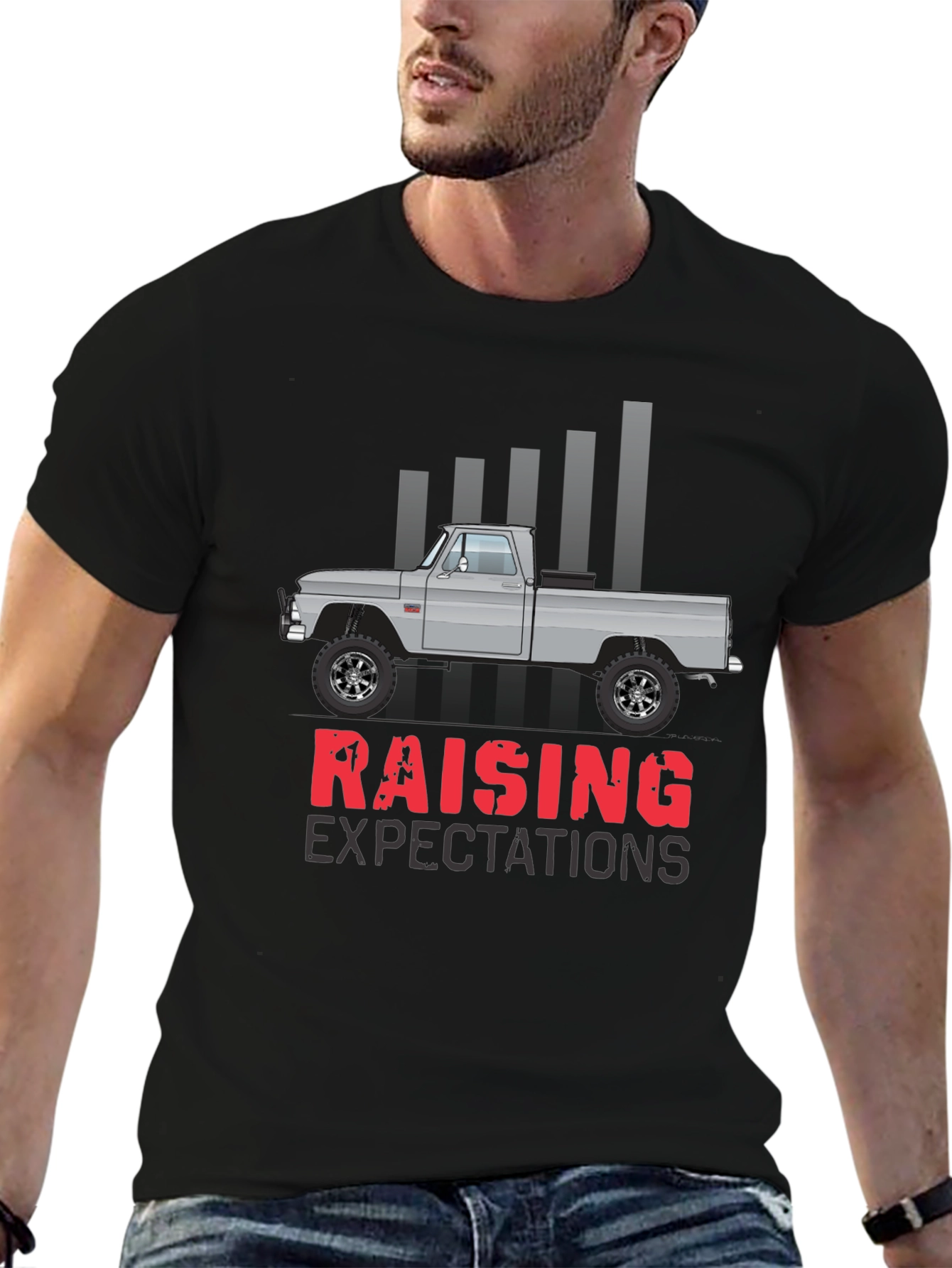 Black Raising Expectations Truck T-Shirt view 6