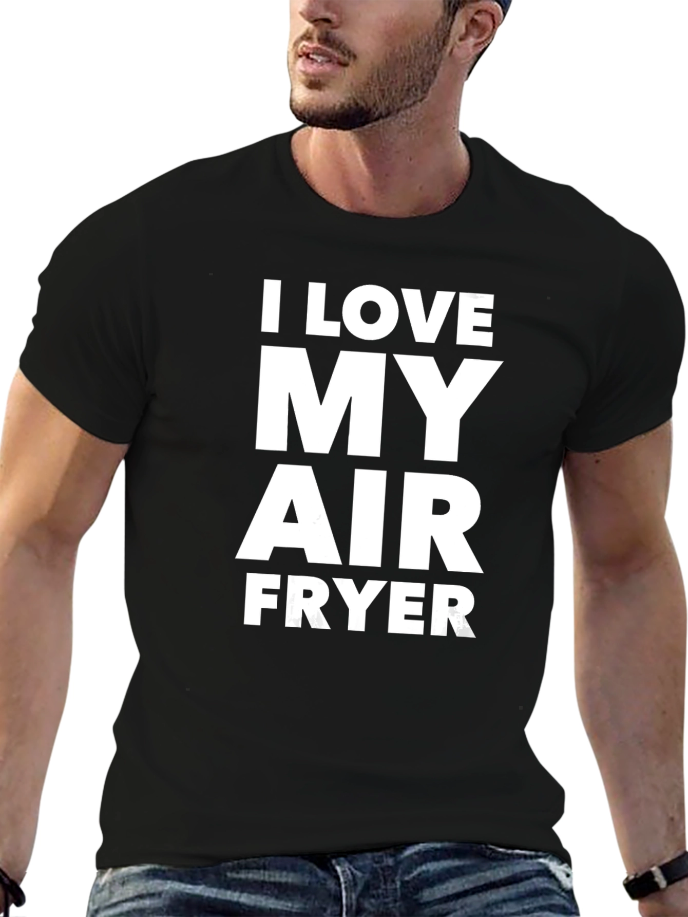 I Love My Air Fryer Black T-Shirt - 6