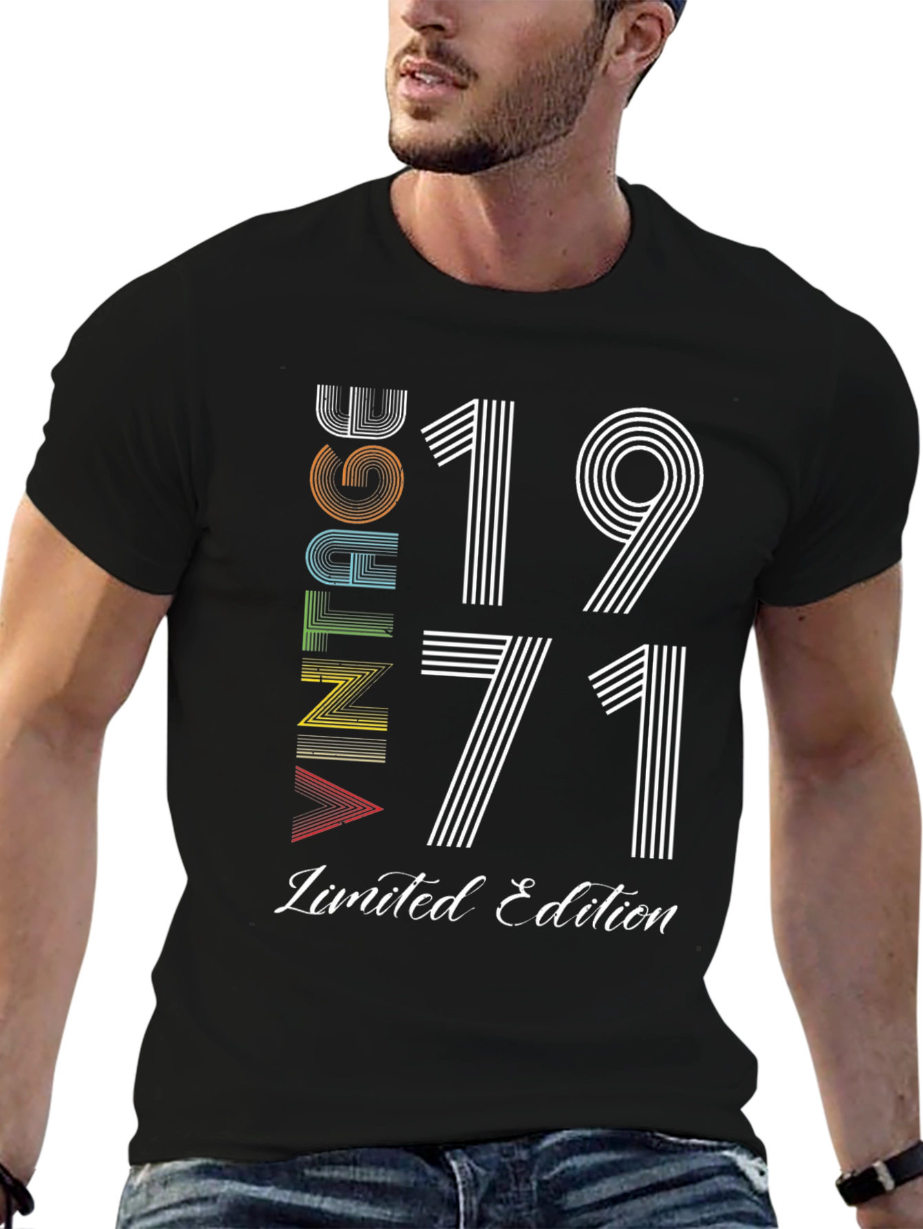 Black Vintage 1971 Limited Edition Black T-Shirt view 6