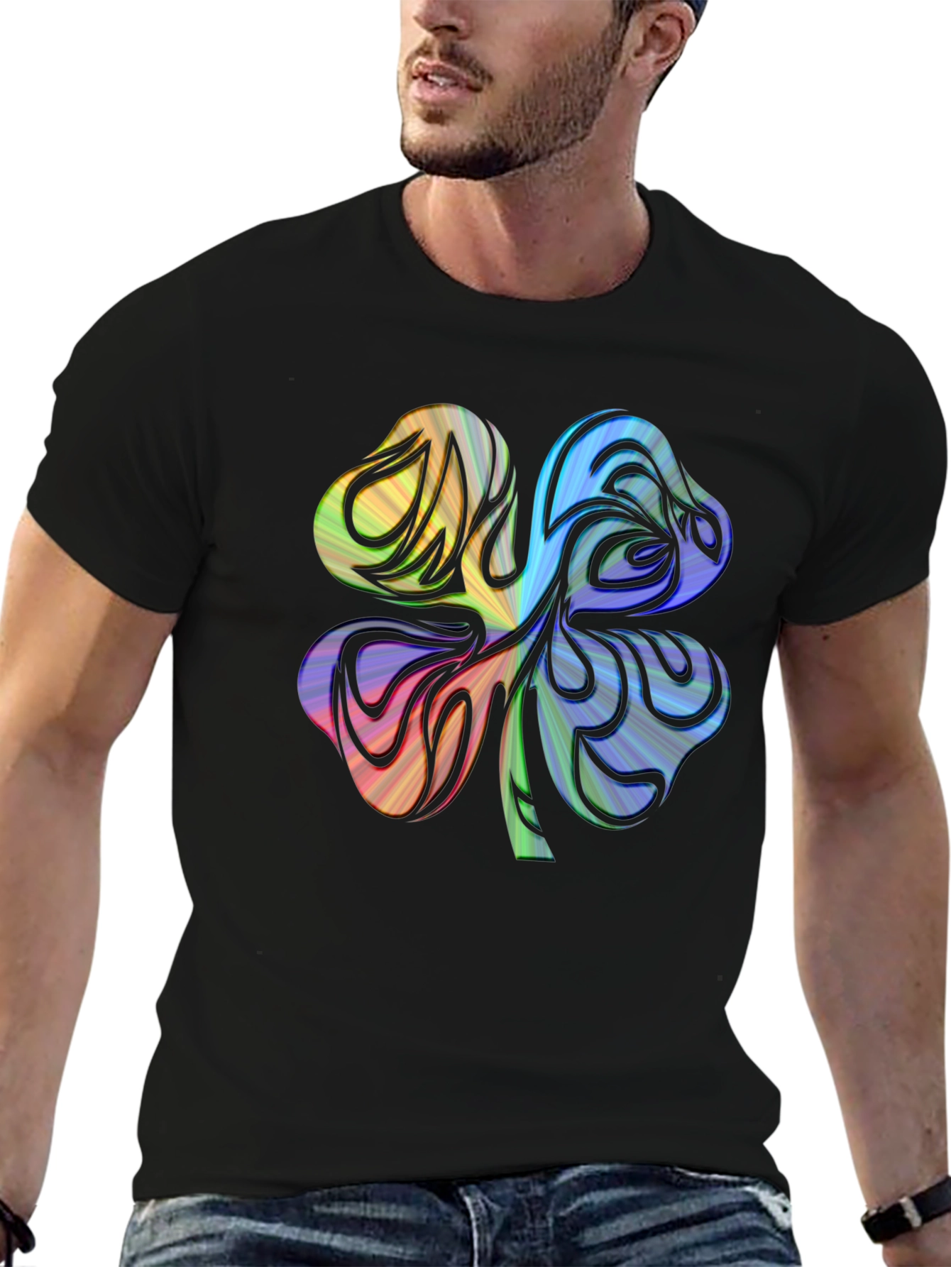 Rainbow Shamrock Graphic Tee - Unisex - 6