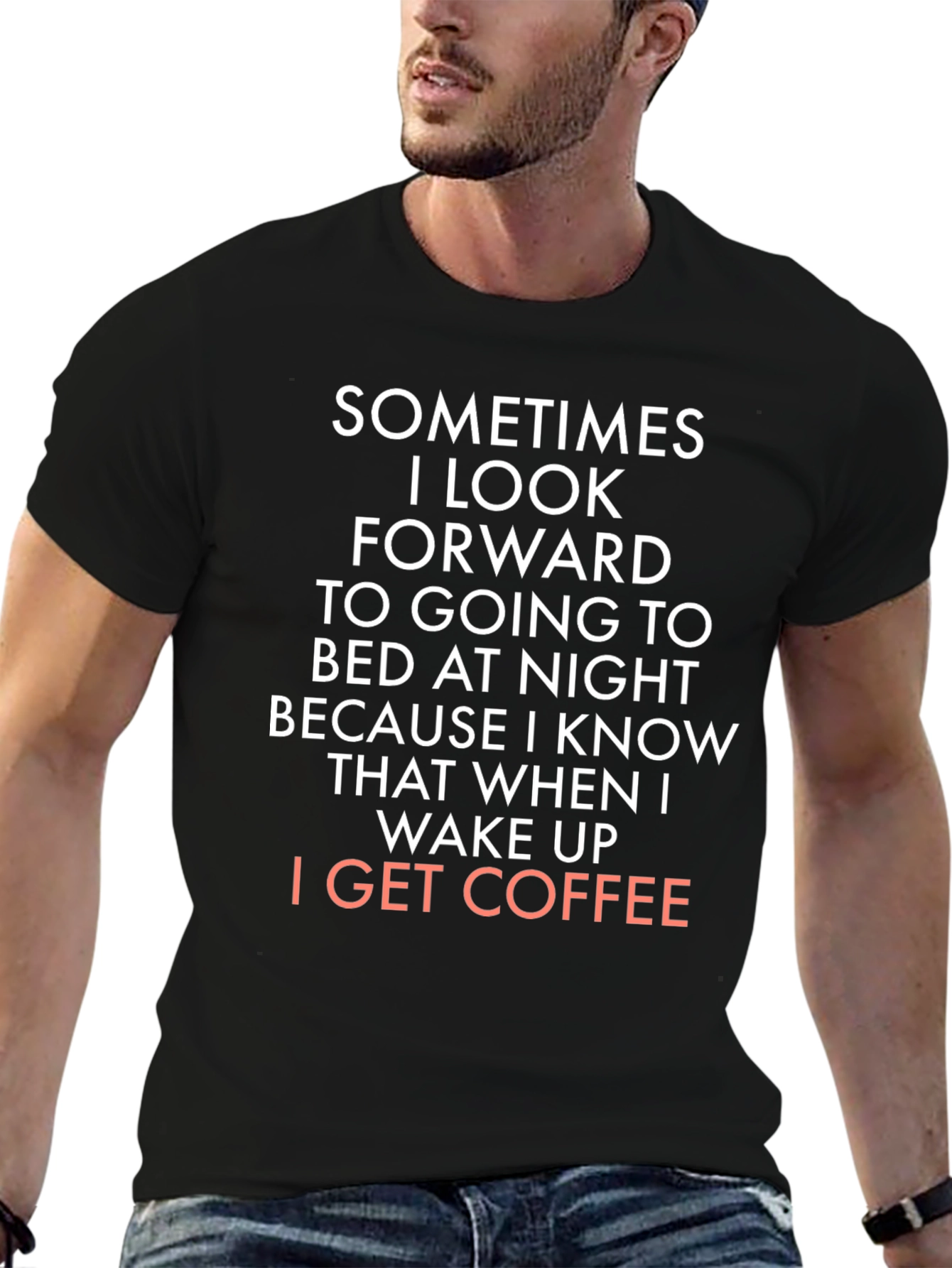 Black Coffee Lover's Black T-Shirt view 6