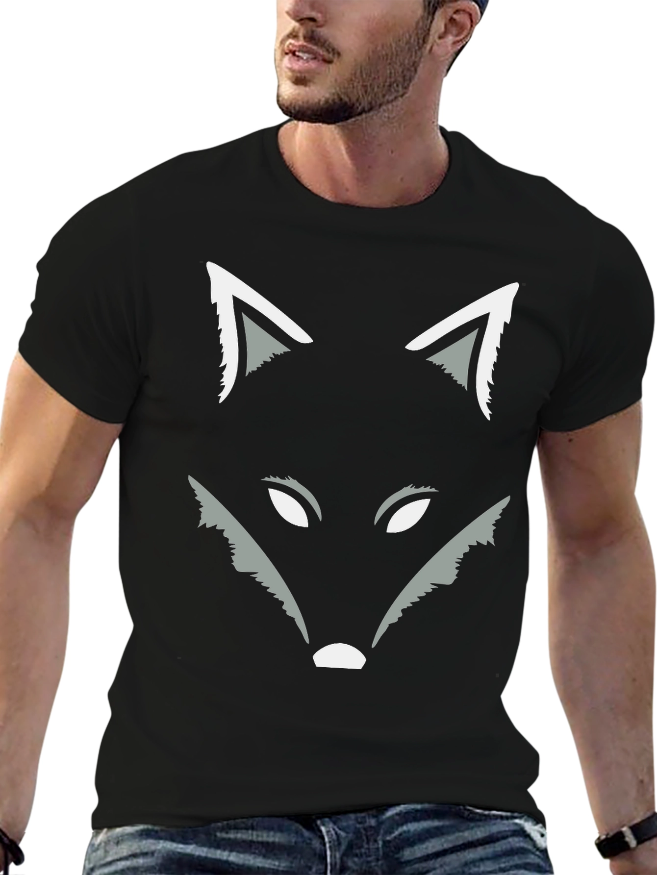 Black Fox Graphic Tee - Stylish Animal Design T-Shirt view 6