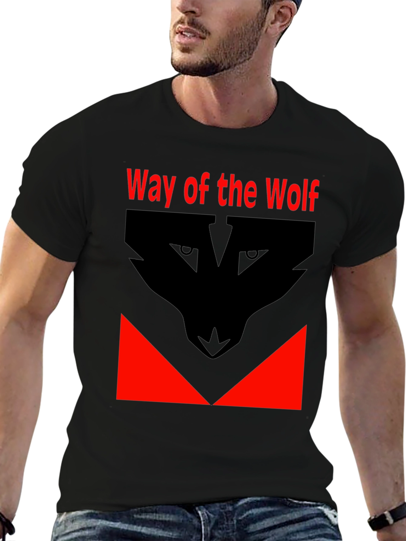Black Way of the Wolf Graphic Tee - Black T-Shirt view 6